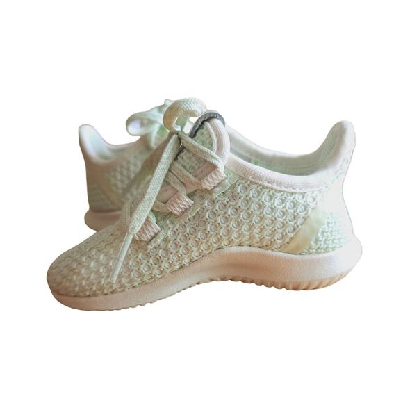 Adidas Tubular Ortholite Youth Size 9K Sea foam Green Knit Lace Up Shoes Size 5K - Picture 9 of 11